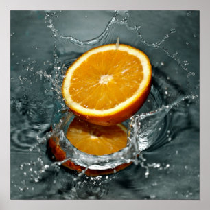 Orange Stänk poster