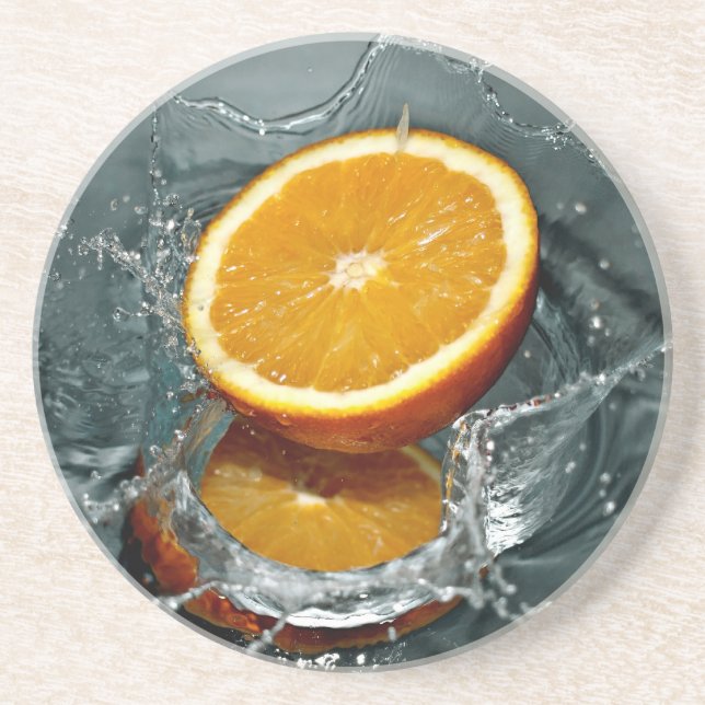 Orange Stänk underlägg Sandsten (Framsidan)