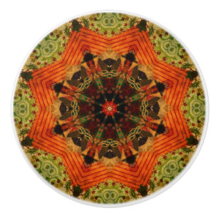 Orange star Victorian quilt inspirerad Knopp
