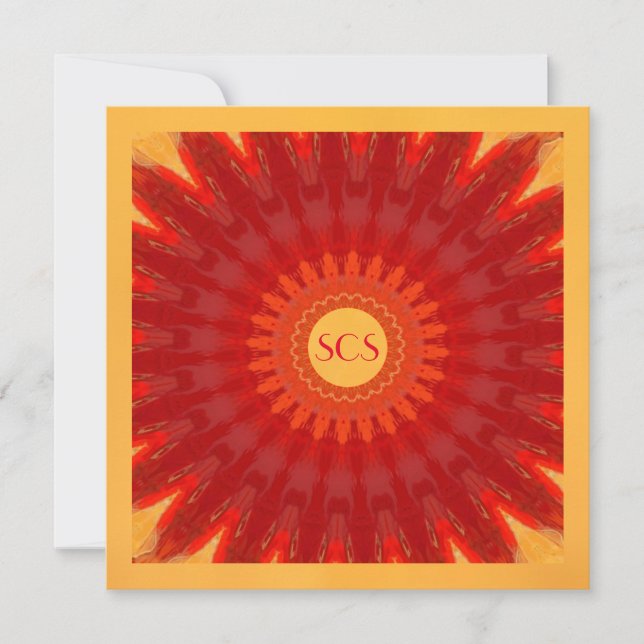 Orange Starburst Anteckningskort (Framsida)