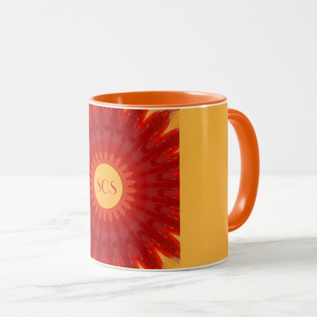 Orange Starburst Mugg (Framsida höger)