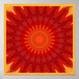 Orange Starburst Poster