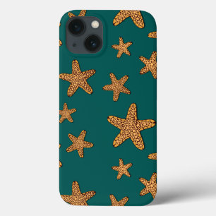 Orange Starfish Mönster