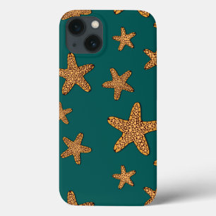 Orange Starfish Mönster