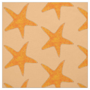 Orange Starfish Star Fish Snäcka Beach Ocean Sea Tyg