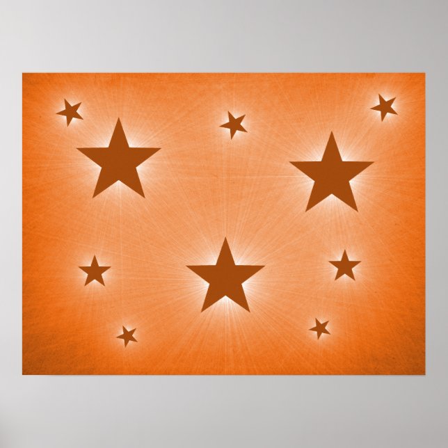 Orange Stars i Nattens Himlar Poster (Framsidan)