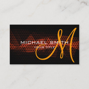 Orange Steel Metall Professionell Visitkort