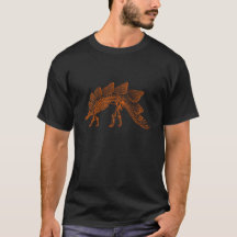 Orange Stegosaurus dinosaur skelett