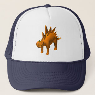 Orange Stegosaurus halloweenis Truckerkeps