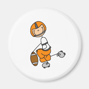 Orange stick figurfotbollTshirts och gåvor Magnet