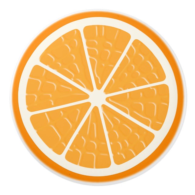 Orange Stiliserat fruktsegment Knopp (Framsidan)