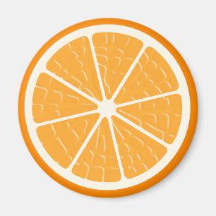 Orange Stilized Frukt Segment Magnet