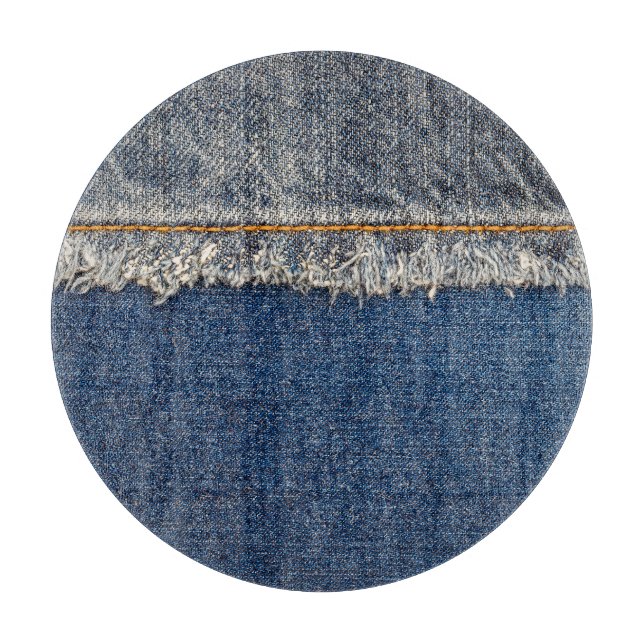 Orange Stitch, Dubbla Denim Patch. (Framsidan)