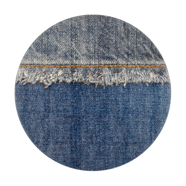 Orange Stitch, Dubbla Denim Patch. (Framsidan)
