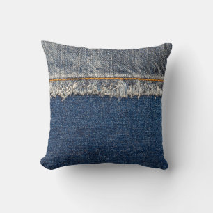 Orange Stitch, Dubbla Denim Patch. Kudde