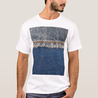 Orange Stitch, Dubbla Denim Patch. T Shirt