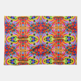 Orange stjärnaö kökshandduk