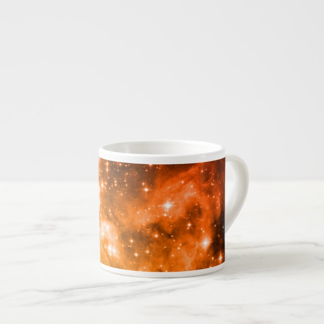 Orange stjärnor espressomugg (Framsida höger)