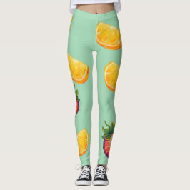 Orange, Strawberry vitamines Leggings