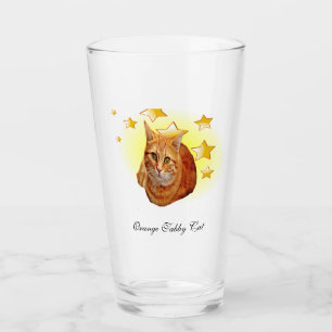 Orange Stripe Tabby katt är en stjärna Glaskopp