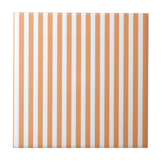 Orange Stripes Pattern Minimal Modern Summer Kakelplatta (Framsidan)