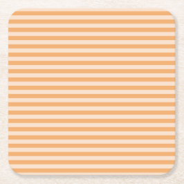 Orange Stripes Underlägg Papper Kvadrat