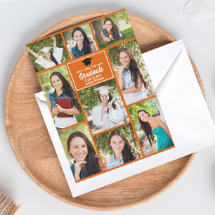 Orange Student Photo Collage Modern Studenten Meddelande