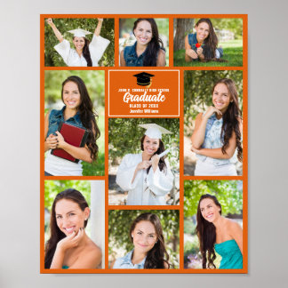 Orange Student Photo Collage Studentfest Poster