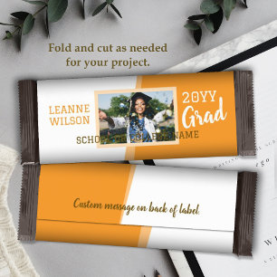 Orange Studenten Anpassningsbar Candy Pub Wrapper Flygblad