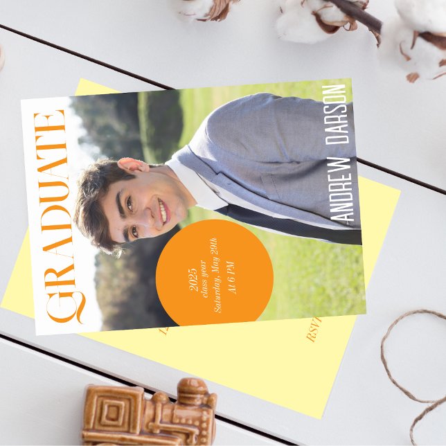 orange studenten inbjudningar (Skapare uppladdad)