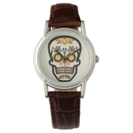Orange Sugar Skull Armbandsur
