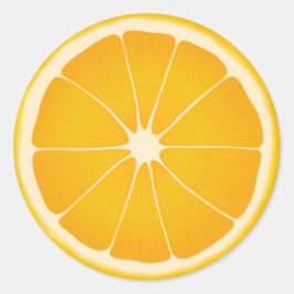 Orange Summer Fruit Runt Klistermärke