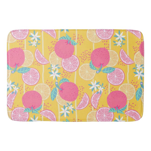 Orange Summer Mustard Badrumsmatta (Framsidan)
