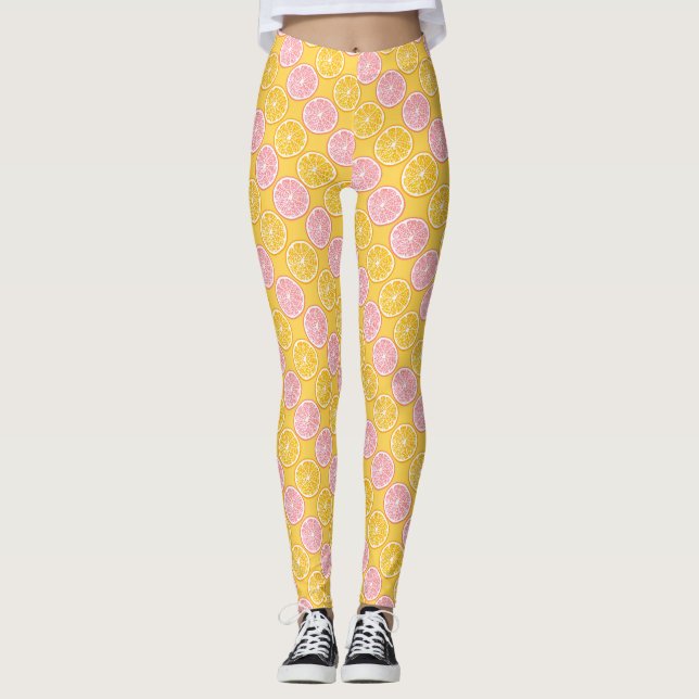 Orange Summer Mustard Leggings (Framsida)