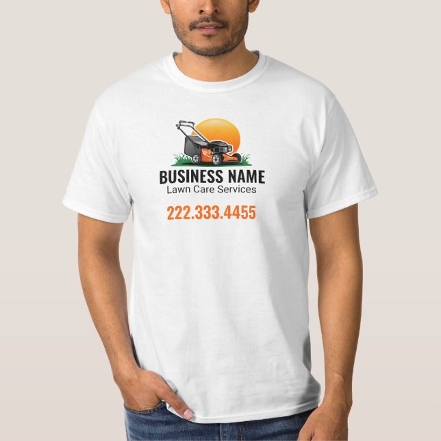 Orange Sun Grönytetjänst T Shirt (Framsida)