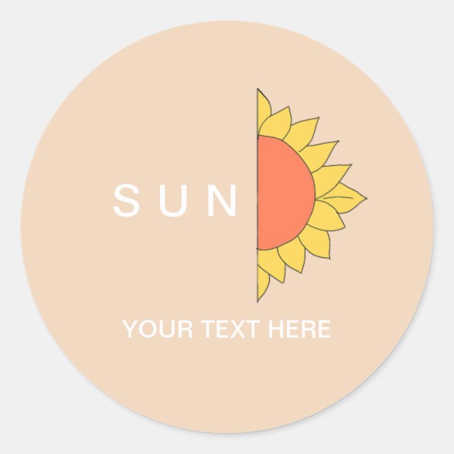 Orange Sun Klistermärke (Framsida)
