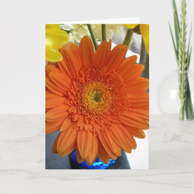 'Orange Sun'  Tom Kort Blank Julkort (Framsida)