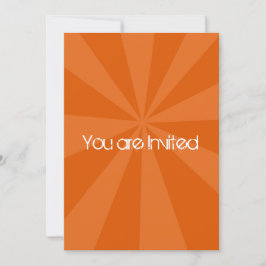 Orange Sunburst Baby Shower Inbjudningar