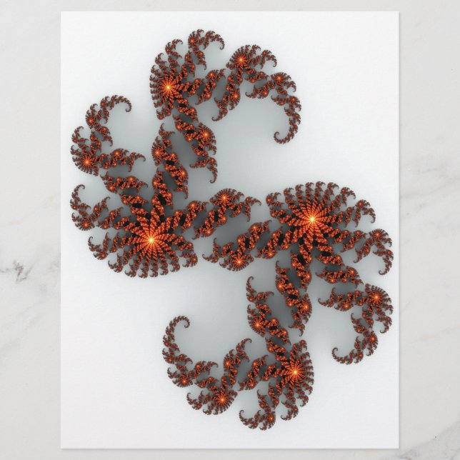 Orange Sunburst Fractal (Framsida)