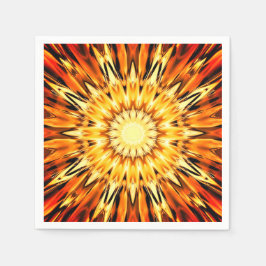 Orange Sunburst Pappersservett