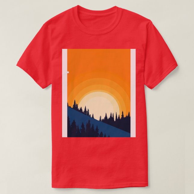 Orange Sundown T Shirt (Design framsida)