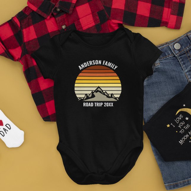 Orange Sunset Personlig Family Reunion Mountain T Shirt (Skapare uppladdad)
