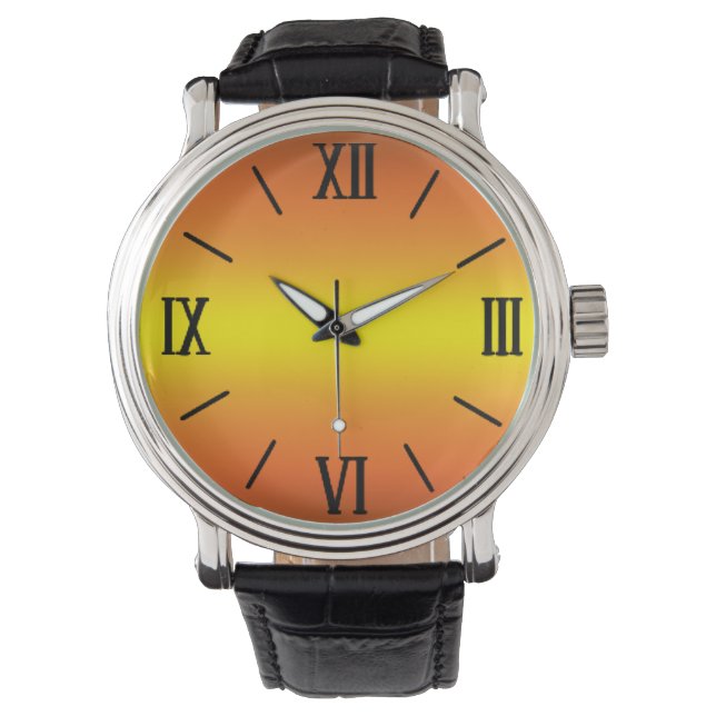 Orange Sunset Watch Armbandsur (Framsida)