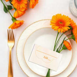 Orange Sunset Wedding Placeringskort