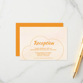 Orange Sunset Wedding Reception Tilläggskort