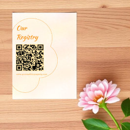 Orange Sunset Wedding Registry Tilläggskort