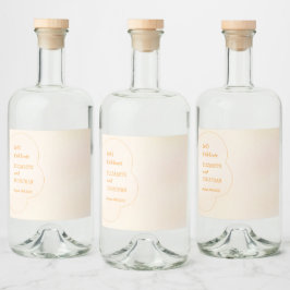 Orange Sunset Wedding Spritflaskor Etikett