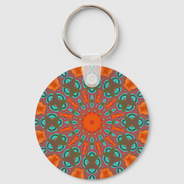 Orange Sunshine Keychain Nyckelring (Framsida)
