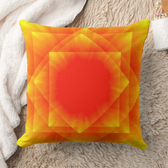 Orange Surprise Cotton Dekorativ kudde 20 tum (Filt)