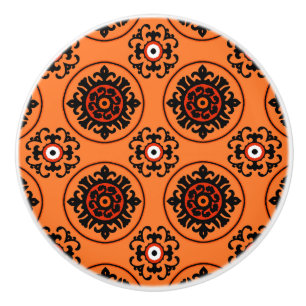 Orange Suzani Mönster Knopp